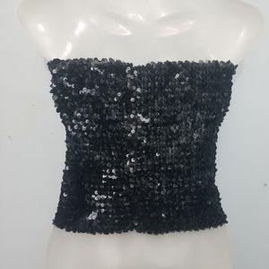 Black sequin bandeau